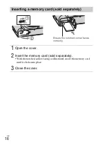 Предварительный просмотр 16 страницы Sony Cyber-shot DSC-HX50 Instruction & Operation Manual