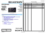 Предварительный просмотр 1 страницы Sony Cyber-shot DSC-HX7 Service Manual