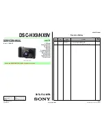 Sony Cyber-Shot DSC-HX9 Service Manual preview