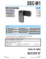 Sony Cyber-shot DSC-M1 Service Manual preview