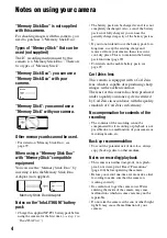 Предварительный просмотр 4 страницы Sony Cyber-shot DSC-M2 User'S Manual / Troubleshooting