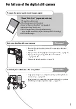 Предварительный просмотр 7 страницы Sony Cyber-shot DSC-M2 User'S Manual / Troubleshooting