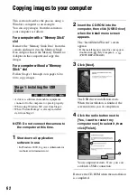 Предварительный просмотр 62 страницы Sony Cyber-shot DSC-M2 User'S Manual / Troubleshooting