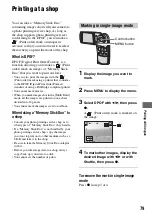 Предварительный просмотр 79 страницы Sony Cyber-shot DSC-M2 User'S Manual / Troubleshooting