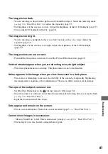 Предварительный просмотр 87 страницы Sony Cyber-shot DSC-M2 User'S Manual / Troubleshooting