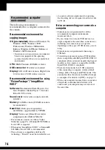 Preview for 76 page of Sony Cyber-shot DSC-N1 User'S Manual / Troubleshooting