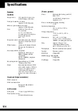 Preview for 124 page of Sony Cyber-shot DSC-N1 User'S Manual / Troubleshooting