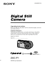 Preview for 1 page of Sony Cyber-shot DSC-P1 Operating Instructions Manual