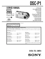 Preview for 1 page of Sony Cyber-shot DSC-P1 Service Manual