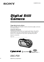 Sony Cyber-shot DSC-P20 Operating Instructions Manual предпросмотр