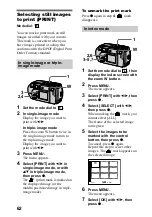 Предварительный просмотр 62 страницы Sony Cyber-shot DSC-P20 Operating Instructions Manual