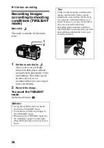 Предварительный просмотр 54 страницы Sony Cyber-shot DSC-P3 Operating Instructions Manual