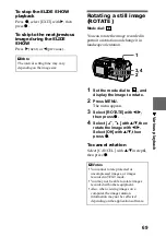 Предварительный просмотр 69 страницы Sony Cyber-shot DSC-P3 Operating Instructions Manual