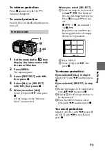 Предварительный просмотр 73 страницы Sony Cyber-shot DSC-P3 Operating Instructions Manual