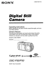 Sony Cyber-shot DSC-P30 Operating Instructions Manual предпросмотр