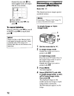 Preview for 72 page of Sony Cyber-shot DSC-P5 Operating Instructions Manual