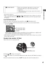 Предварительный просмотр 47 страницы Sony Cyber-shot DSC-R1 User'S Manual / Troubleshooting