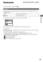 Предварительный просмотр 65 страницы Sony Cyber-shot DSC-R1 User'S Manual / Troubleshooting