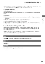 Предварительный просмотр 67 страницы Sony Cyber-shot DSC-R1 User'S Manual / Troubleshooting