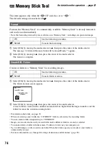 Предварительный просмотр 76 страницы Sony Cyber-shot DSC-R1 User'S Manual / Troubleshooting