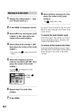 Предварительный просмотр 104 страницы Sony Cyber-shot DSC-R1 User'S Manual / Troubleshooting