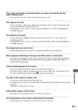 Предварительный просмотр 111 страницы Sony Cyber-shot DSC-R1 User'S Manual / Troubleshooting