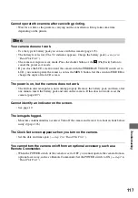 Предварительный просмотр 117 страницы Sony Cyber-shot DSC-R1 User'S Manual / Troubleshooting