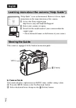 Предварительный просмотр 2 страницы Sony Cyber-shot DSC-RX10 Instruction Manual