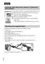 Preview for 2 page of Sony Cyber-shot DSC-RX100 Instruction Manual