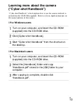 Preview for 19 page of Sony Cyber-shot DSC-S1900 Instruction Manual