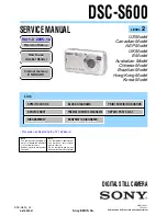 Предварительный просмотр 106 страницы Sony Cyber-shot DSC-S600 Service Manual