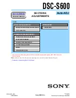 Предварительный просмотр 141 страницы Sony Cyber-shot DSC-S600 Service Manual