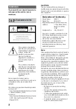 Предварительный просмотр 2 страницы Sony Cyber-shot DSC-S70 Operating Instructions Manual