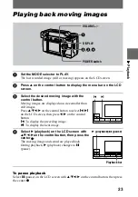 Предварительный просмотр 23 страницы Sony Cyber-shot DSC-S70 Operating Instructions Manual