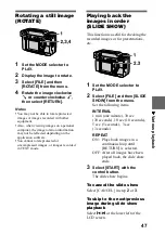 Предварительный просмотр 47 страницы Sony Cyber-shot DSC-S70 Operating Instructions Manual