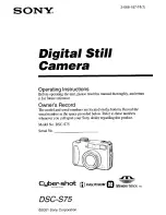 Sony Cyber-shot DSC-S75 Operating Instructions Manual preview