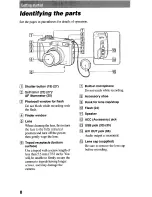 Предварительный просмотр 8 страницы Sony Cyber-shot DSC-S75 Operating Instructions Manual