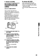 Предварительный просмотр 49 страницы Sony Cyber-shot DSC-S75 Operating Instructions Manual