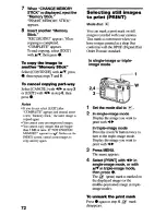 Предварительный просмотр 73 страницы Sony Cyber-shot DSC-S75 Operating Instructions Manual