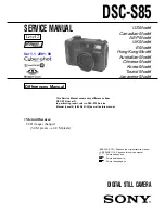 Preview for 1 page of Sony Cyber-shot DSC-S85 Service Manual