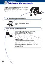 Предварительный просмотр 62 страницы Sony Cyber-shot DSC-S930 Handbook