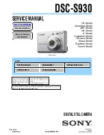 Sony Cyber-shot DSC-S930 Service Manual preview