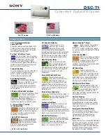 Preview for 1 page of Sony Cyber-shot DSC-T1 Specifications