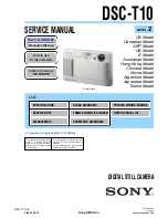 Preview for 1 page of Sony Cyber-shot DSC-T10 Service Manual