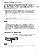 Предварительный просмотр 13 страницы Sony Cyber-shot DSC-T110 Instruction Manual