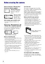 Предварительный просмотр 2 страницы Sony Cyber-shot DSC-T2 Handbook