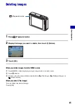 Предварительный просмотр 41 страницы Sony Cyber-shot DSC-T2 Handbook