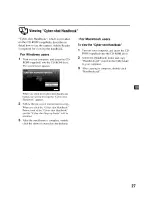 Предварительный просмотр 27 страницы Sony Cyber-shot DSC-T200 Instruction Manual