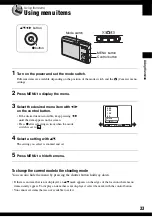 Предварительный просмотр 33 страницы Sony Cyber-shot DSC-T30 User'S Manual / Troubleshooting