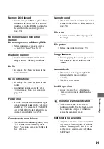 Preview for 91 page of Sony Cyber-shot DSC-T5 User'S Manual / Troubleshooting